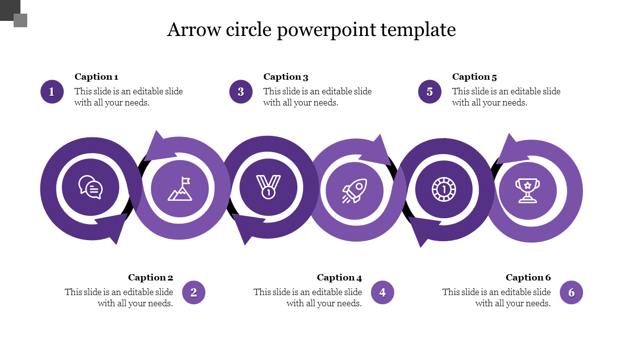 Free - The Best Arrow Circle PowerPoint Template Presentation